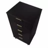 Manhattan Comfort Granville Tall 23.62" Modern Narrow Dresser with 5 Full Extension Drawers in Dark Grey Top - Manhattan Comfort Granville Tall 23.62" Modern Narrow Dresser with 5 Full Extension Drawers in Dark Grey Top