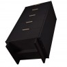 Manhattan Comfort Granville Tall 23.62" Modern Narrow Dresser with 5 Full Extension Drawers in Dark Grey Bottom
