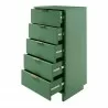Manhattan Comfort Granville Tall 23.62" Modern Narrow Dresser with 5 Full Extension Drawers in Sage Green Open - Manhattan Comfort Granville Tall 23.62" Modern Narrow Dresser with 5 Full Extension Drawers in Sage Green Open