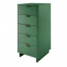 Manhattan Comfort Granville Tall 23.62" Modern Narrow Dresser with 5 Full Extension Drawers in Sage Green Side