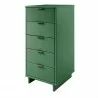 Manhattan Comfort Granville Tall 23.62" Modern Narrow Dresser with 5 Full Extension Drawers in Sage Green Side - Manhattan Comfort Granville Tall 23.62" Modern Narrow Dresser with 5 Full Extension Drawers in Sage Green Side