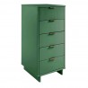 Manhattan Comfort Granville Tall 23.62" Modern Narrow Dresser with 5 Full Extension Drawers in Sage Green Other Side