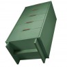 Manhattan Comfort Granville Tall 23.62" Modern Narrow Dresser with 5 Full Extension Drawers in Sage Green Bottom