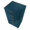 Manhattan Comfort Granville Tall 23.62" Modern Narrow Dresser with 5 Full Extension Drawers in Midnight Blue Top - Manhattan Comfort Granville Tall 23.62" Modern Narrow Dresser with 5 Full Extension Drawers in Midnight Blue Top