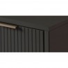 Manhattan Comfort Granville Tall 23.62" Modern Narrow Dresser with 5 Full Extension Drawers in Black Top Corner