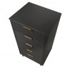 Manhattan Comfort Granville Tall 23.62" Modern Narrow Dresser with 5 Full Extension Drawers in Black Top