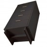 Manhattan Comfort Granville Tall 23.62" Modern Narrow Dresser with 5 Full Extension Drawers in Black Bottom