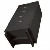 Manhattan Comfort Granville Tall 23.62" Modern Narrow Dresser with 5 Full Extension Drawers in Black Bottom - Manhattan Comfort Granville Tall 23.62" Modern Narrow Dresser with 5 Full Extension Drawers in Black Bottom