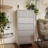 Manhattan Comfort Granville Tall 23.62" Modern Narrow Dresser with 5 Full Extension Drawers in Light Grey - Manhattan Comfort Granville Tall 23.62" Modern Narrow Dresser with 5 Full Extension Drawers in Light Grey