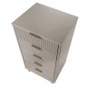 Manhattan Comfort Granville Tall 23.62" Modern Narrow Dresser with 5 Full Extension Drawers in Light Grey Top
