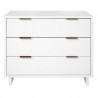 Manhattan Comfort Granville 38.18" Modern Standard Dresser with 3 Full Extension Drawers in White Front
