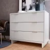 Manhattan Comfort Granville 38.18" Modern Standard Dresser with 3 Full Extension Drawers in White - Manhattan Comfort Granville 38.18" Modern Standard Dresser with 3 Full Extension Drawers in White