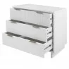 Manhattan Comfort Granville 38.18" Modern Standard Dresser with 3 Full Extension Drawers in White Open - Manhattan Comfort Granville 38.18" Modern Standard Dresser with 3 Full Extension Drawers in White Open