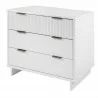 Manhattan Comfort Granville 38.18" Modern Standard Dresser with 3 Full Extension Drawers in White Side - Manhattan Comfort Granville 38.18" Modern Standard Dresser with 3 Full Extension Drawers in White Side
