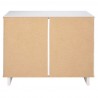 Manhattan Comfort Granville 38.18" Modern Standard Dresser with 3 Full Extension Drawers in White Back