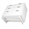 Manhattan Comfort Granville 38.18" Modern Standard Dresser with 3 Full Extension Drawers in White Bottom