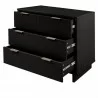 Manhattan Comfort Granville 38.18" Modern Standard Dresser with 3 Full Extension Drawers in Black Open - Manhattan Comfort Granville 38.18" Modern Standard Dresser with 3 Full Extension Drawers in Black Open