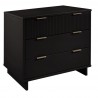 Manhattan Comfort Granville 38.18" Modern Standard Dresser with 3 Full Extension Drawers in Black Side