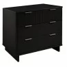 Manhattan Comfort Granville 38.18" Modern Standard Dresser with 3 Full Extension Drawers in Black Side - Manhattan Comfort Granville 38.18" Modern Standard Dresser with 3 Full Extension Drawers in Black Side