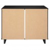Manhattan Comfort Granville 38.18" Modern Standard Dresser with 3 Full Extension Drawers in Black Back