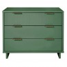 Manhattan Comfort Granville 38.18" Modern Standard Dresser with 3 Full Extension Drawers in Sage Green Front