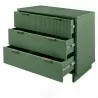Manhattan Comfort Granville 38.18" Modern Standard Dresser with 3 Full Extension Drawers in Sage Green Open - Manhattan Comfort Granville 38.18" Modern Standard Dresser with 3 Full Extension Drawers in Sage Green Open