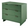 Manhattan Comfort Granville 38.18" Modern Standard Dresser with 3 Full Extension Drawers in Sage Green Side