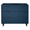Manhattan Comfort Granville 38.18" Modern Standard Dresser with 3 Full Extension Drawers in Midnight Blue Front