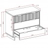 Manhattan Comfort Granville 38.18" Modern Standard Dresser with 3 Full Extension Drawers 