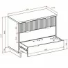 Manhattan Comfort Granville 38.18" Modern Standard Dresser with 3 Full Extension Drawers  - Manhattan Comfort Granville 38.18" Modern Standard Dresser with 3 Full Extension Drawers 