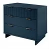 Manhattan Comfort Granville 38.18" Modern Standard Dresser with 3 Full Extension Drawers in Midnight Blue Side - Manhattan Comfort Granville 38.18" Modern Standard Dresser with 3 Full Extension Drawers in Midnight Blue Side