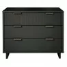 Manhattan Comfort Granville 38.18" Modern Standard Dresser with 3 Full Extension Drawers in Dark Grey Front - Manhattan Comfort Granville 38.18" Modern Standard Dresser with 3 Full Extension Drawers in Dark Grey Front