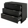 Manhattan Comfort Granville 38.18" Modern Standard Dresser with 3 Full Extension Drawers in Dark Grey Open - Manhattan Comfort Granville 38.18" Modern Standard Dresser with 3 Full Extension Drawers in Dark Grey Open