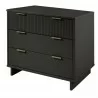 Manhattan Comfort Granville 38.18" Modern Standard Dresser with 3 Full Extension Drawers in Dark Grey Side - Manhattan Comfort Granville 38.18" Modern Standard Dresser with 3 Full Extension Drawers in Dark Grey Side