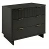 Manhattan Comfort Granville 38.18" Modern Standard Dresser with 3 Full Extension Drawers in Dark Grey Side - Manhattan Comfort Granville 38.18" Modern Standard Dresser with 3 Full Extension Drawers in Dark Grey Side