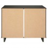 Manhattan Comfort Granville 38.18" Modern Standard Dresser with 3 Full Extension Drawers in Dark Grey Back