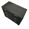 Manhattan Comfort Granville 38.18" Modern Standard Dresser with 3 Full Extension Drawers in Dark Grey Top