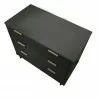 Manhattan Comfort Granville 38.18" Modern Standard Dresser with 3 Full Extension Drawers in Dark Grey Top - Manhattan Comfort Granville 38.18" Modern Standard Dresser with 3 Full Extension Drawers in Dark Grey Top