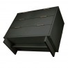 Manhattan Comfort Granville 38.18" Modern Standard Dresser with 3 Full Extension Drawers in Dark Grey Bottom