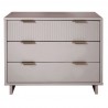 Manhattan Comfort Granville 38.18" Modern Standard Dresser with 3 Full Extension Drawers in Light Grey Front