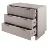 Manhattan Comfort Granville 38.18" Modern Standard Dresser with 3 Full Extension Drawers in Light Grey Open View - Manhattan Comfort Granville 38.18" Modern Standard Dresser with 3 Full Extension Drawers in Light Grey Open View
