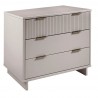 Manhattan Comfort Granville 38.18" Modern Standard Dresser with 3 Full Extension Drawers in Light Grey Side