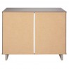 Manhattan Comfort Granville 38.18" Modern Standard Dresser with 3 Full Extension Drawers in Light Grey Back