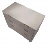 Manhattan Comfort Granville 38.18" Modern Standard Dresser with 3 Full Extension Drawers in Light Grey Top