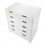 Manhattan Comfort Granville 45.27" Modern Tall Dresser with 5 Full Extension Drawers White Top