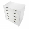 Manhattan Comfort Granville 45.27" Modern Tall Dresser with 5 Full Extension Drawers White Top - Manhattan Comfort Granville 45.27" Modern Tall Dresser with 5 Full Extension Drawers White Top