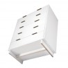 Manhattan Comfort Granville 45.27" Modern Tall Dresser with 5 Full Extension Drawers White Bottom