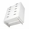 Manhattan Comfort Granville 45.27" Modern Tall Dresser with 5 Full Extension Drawers White Bottom - Manhattan Comfort Granville 45.27" Modern Tall Dresser with 5 Full Extension Drawers White Bottom