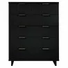 Manhattan Comfort Granville 45.27" Modern Tall Dresser with 5 Full Extension Drawers in Black Front - Manhattan Comfort Granville 45.27" Modern Tall Dresser with 5 Full Extension Drawers in Black Front
