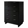 Manhattan Comfort Granville 45.27" Modern Tall Dresser with 5 Full Extension Drawers in Black Side - Manhattan Comfort Granville 45.27" Modern Tall Dresser with 5 Full Extension Drawers in Black Side